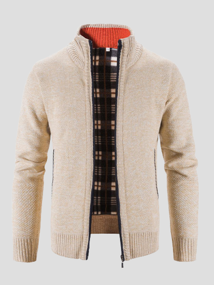 

LW Men Zipper Pocket Design Sweater, Khaki