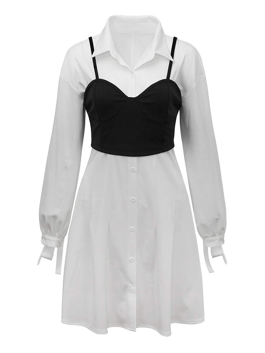 

LW Cami A Line Shirt Dress, White