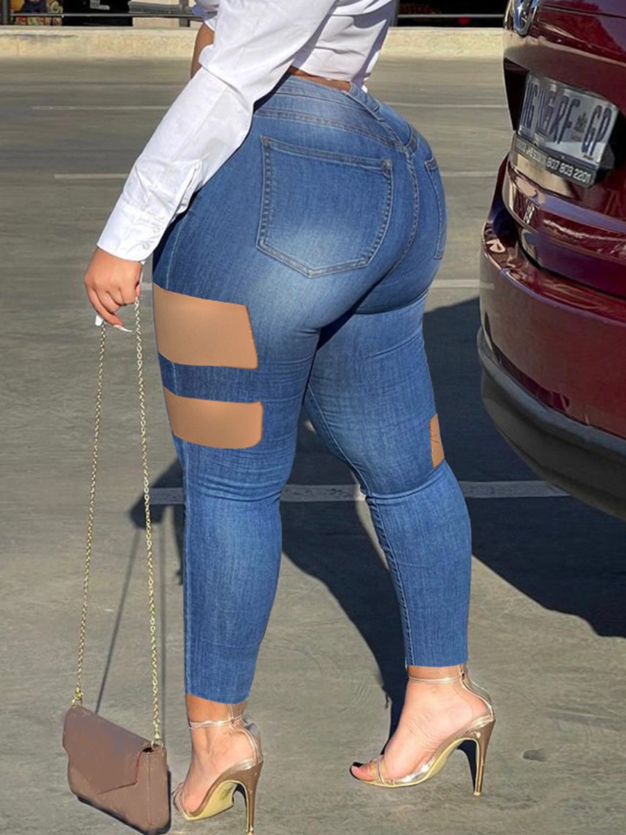 LW Cut Out Slim Fit Jeans