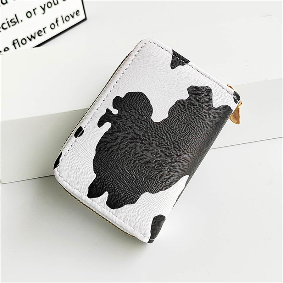 

LW Casual PU Zipper Design Cow stripe Wallet, Cow grain