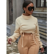 LW COTTON Drawstring Ruched Sweatshirt