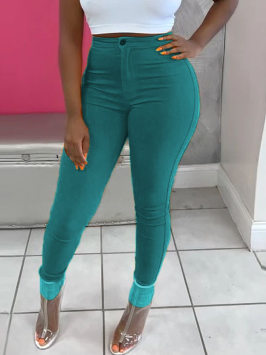 

LW BASICS High-waisted Skinny Pants, Green