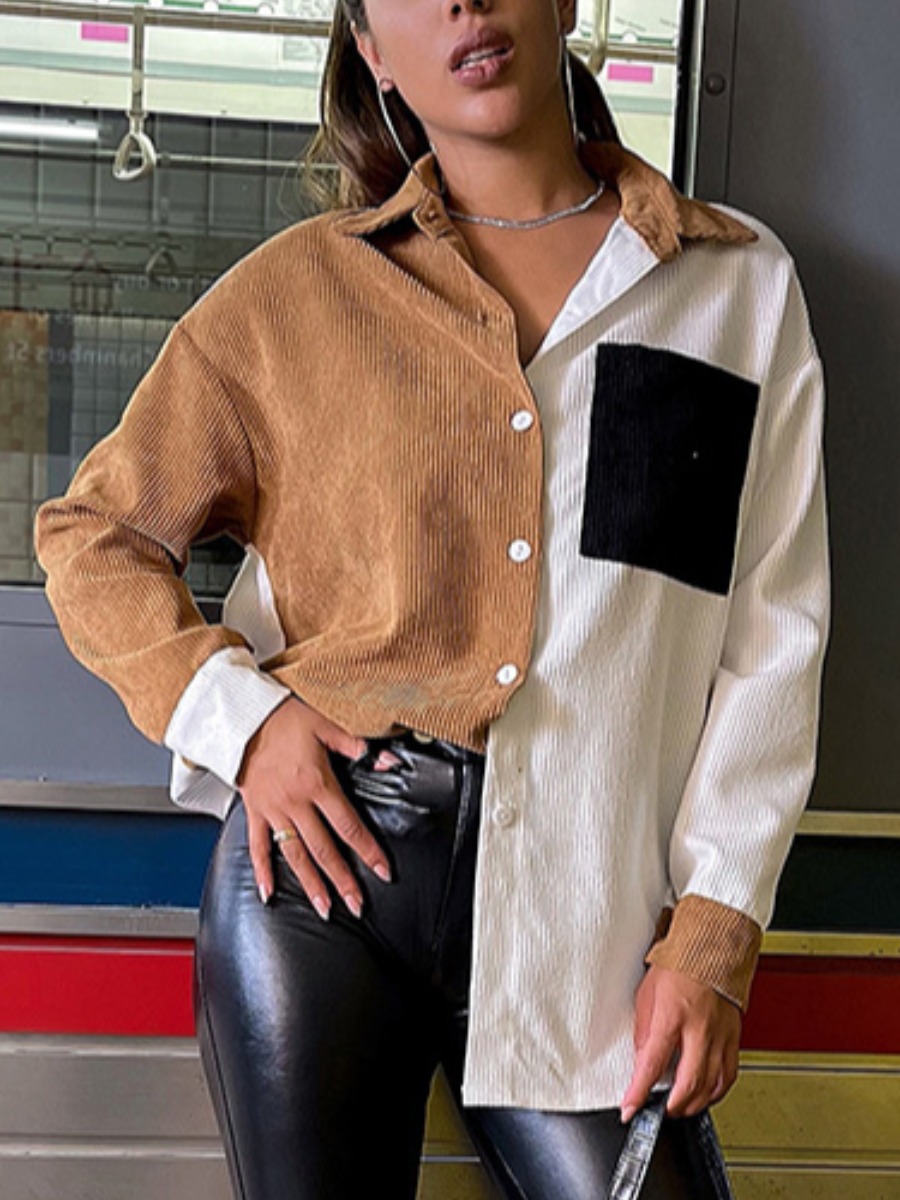 

LW Color-lump Patchwork Shirt, Multi