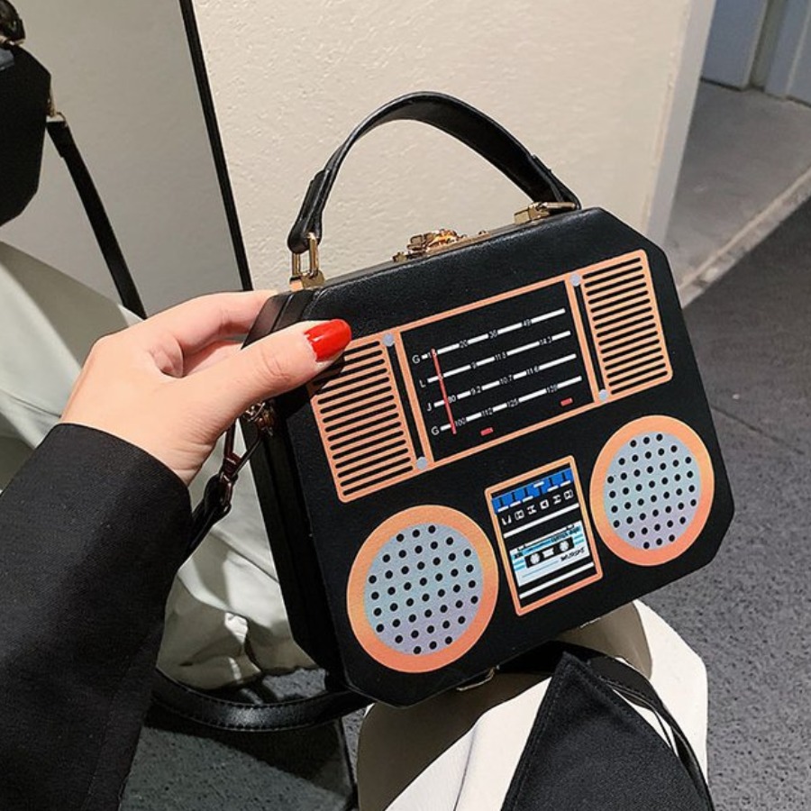 

LW Radio Design Crossbody Bag, Black