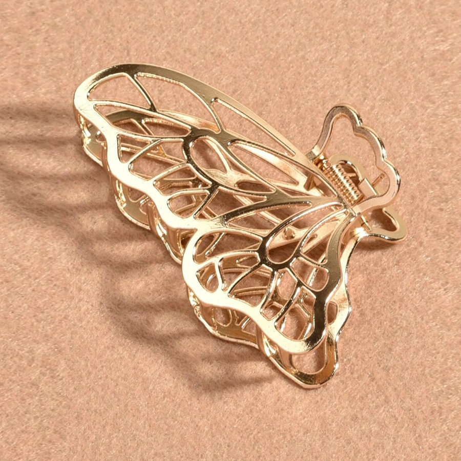 

LW Butterfly Decor Metal Cut Out Solid Hairpin, Gold