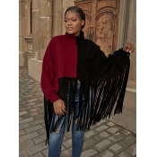 LW Tassel Design Patchwork Coat