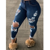 LW Plus Size High Waist Ripped Skinny Jeans