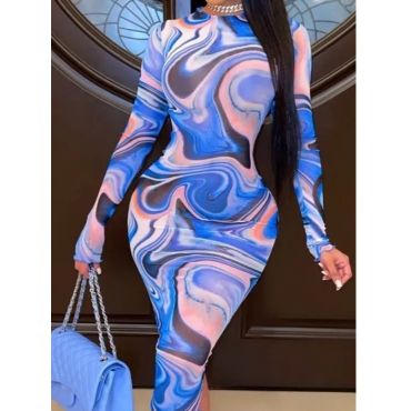

LW Mesh Color Block Bodycon Dress, Multi