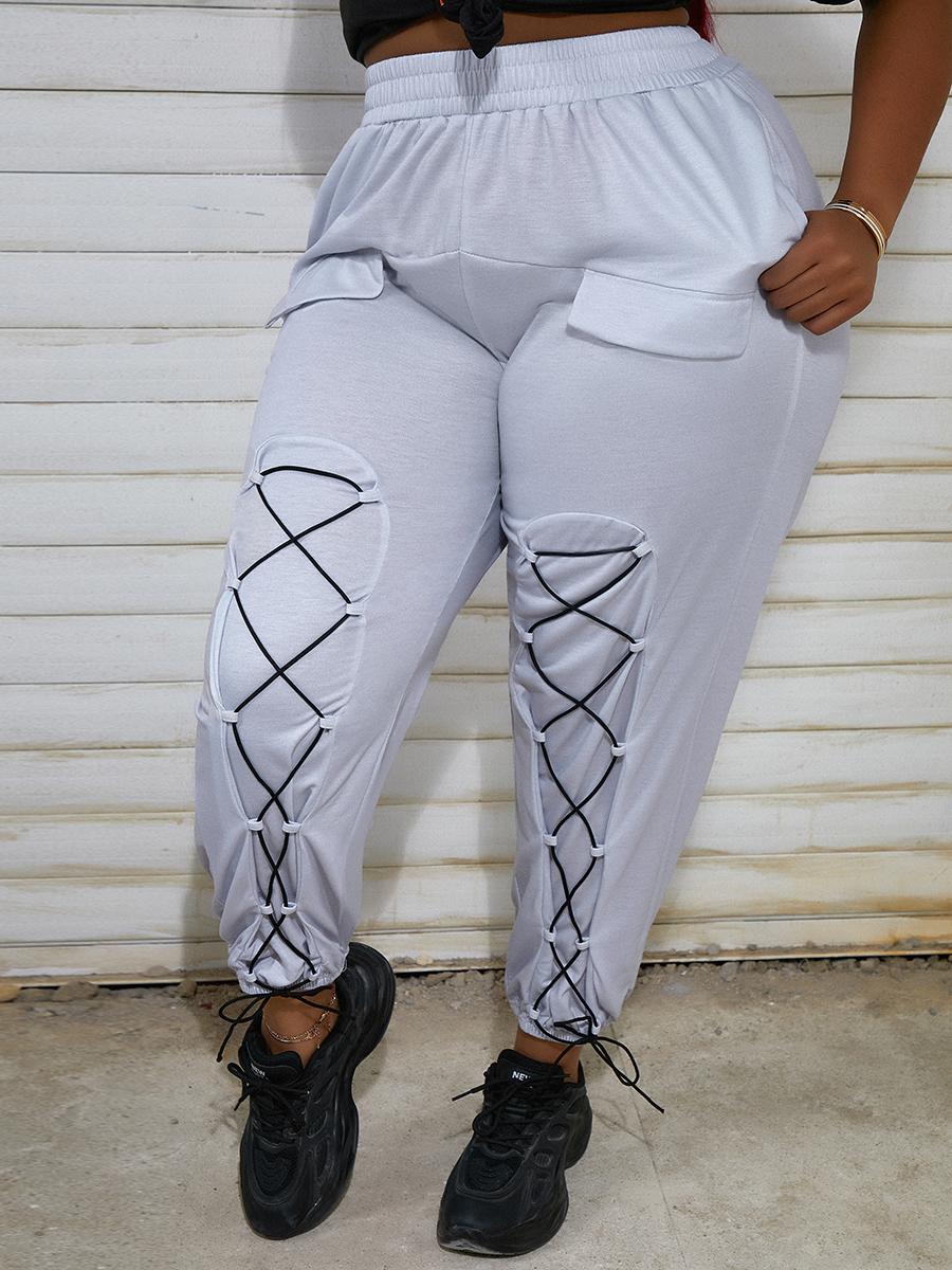 LW Plus Size Pocket Bandage Design Pants