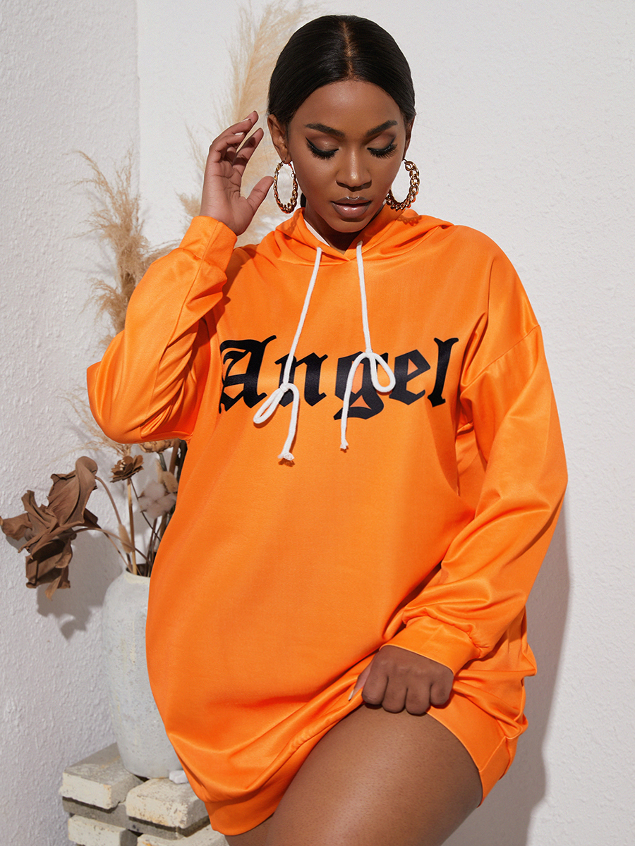 

LW Basic Letter Print Sweat Dress, Croci