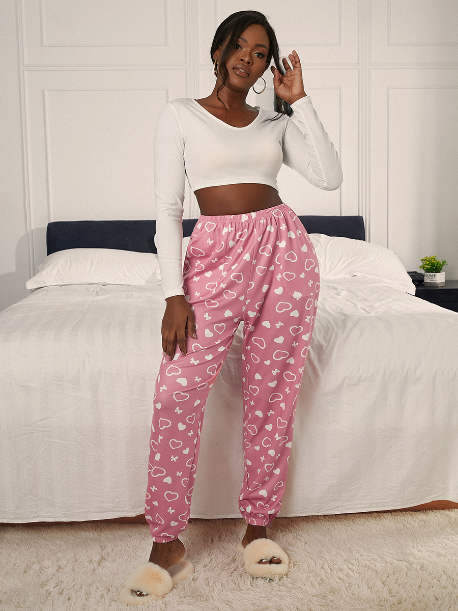 LW Heart Print Regular Fit Sweatpants