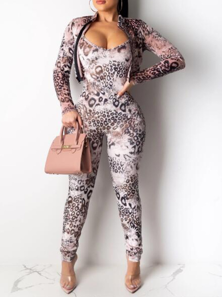 

LW Leopard Print Cami Jumpsuit Set