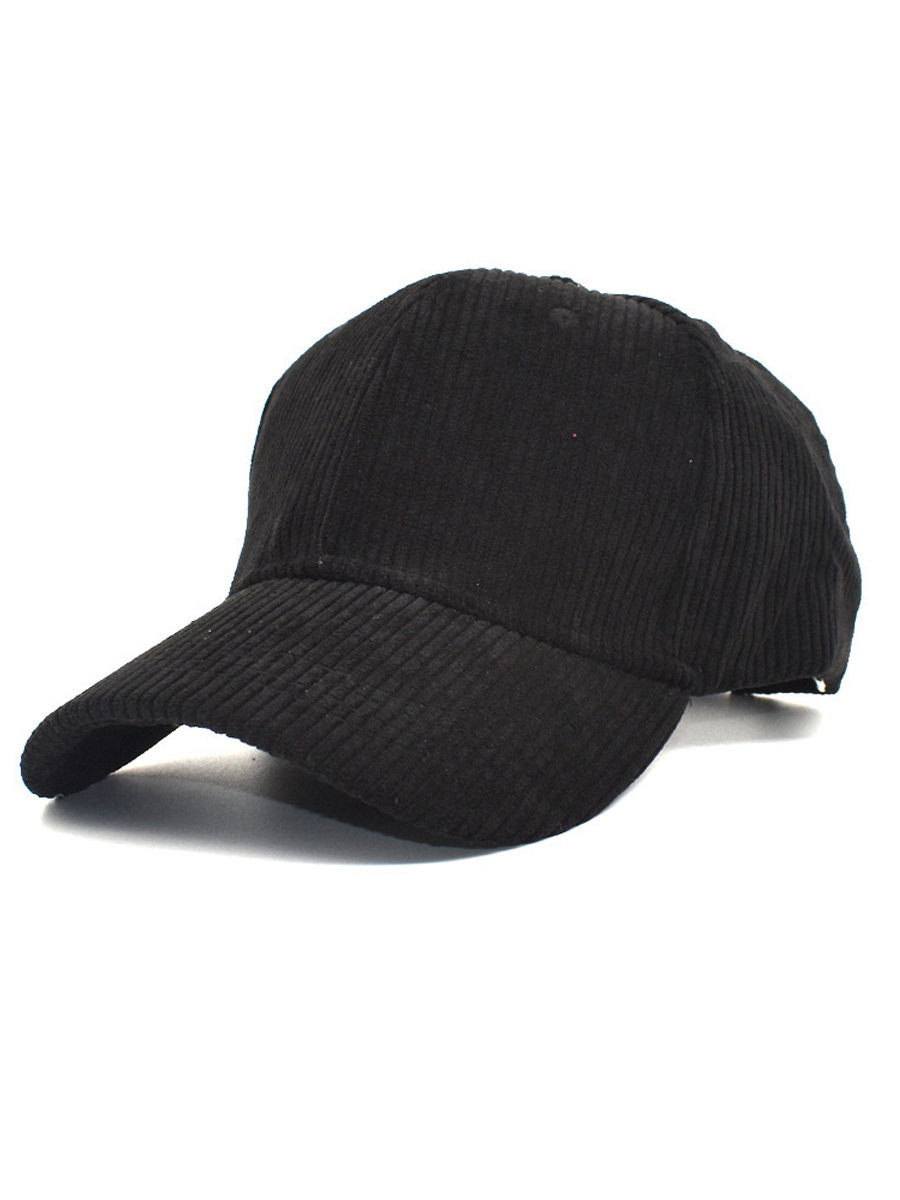 

LW Rib-Knit Baseball Hat, Black