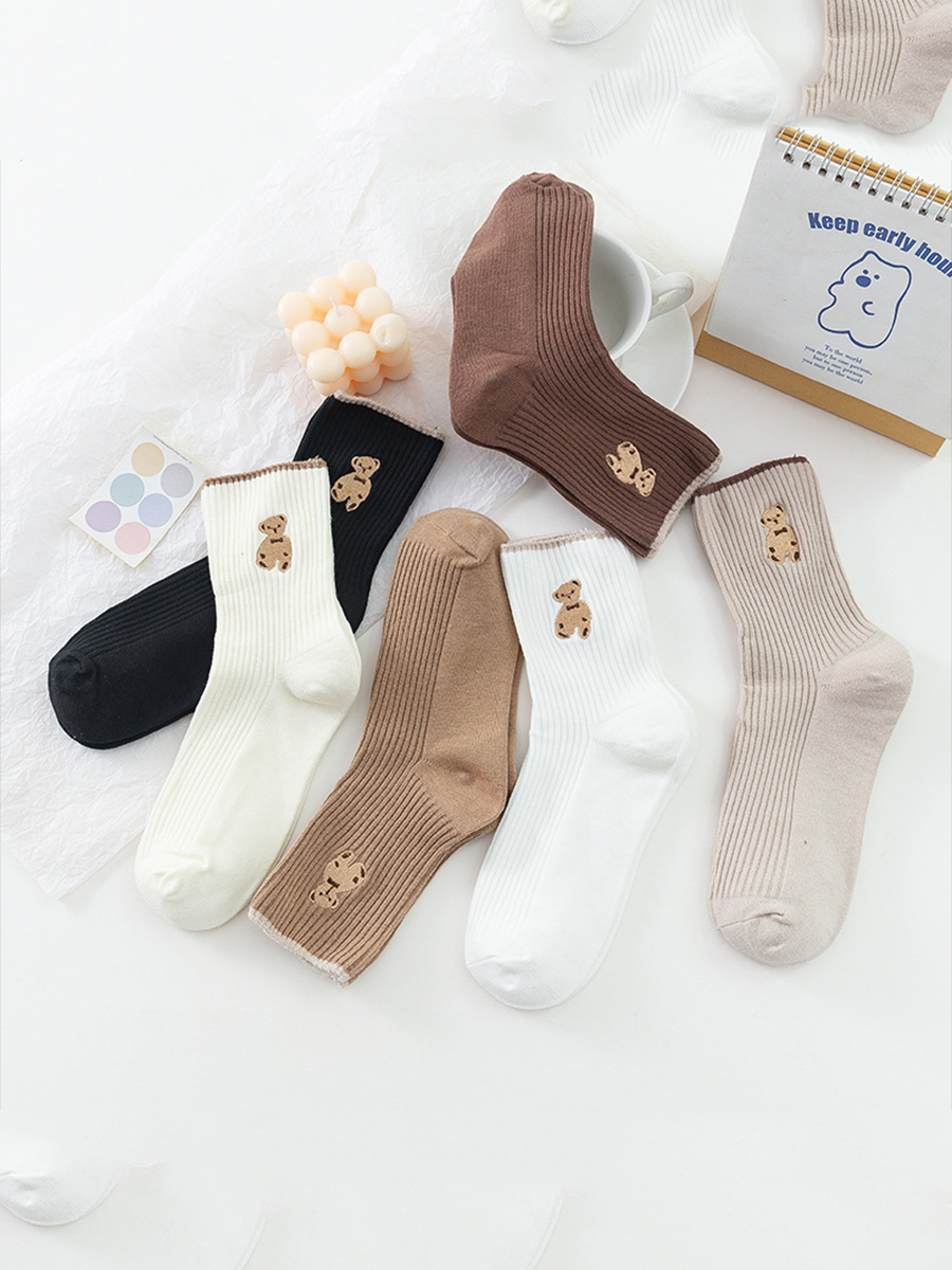 

LW 6-set Rib-Knit Socks, Multi