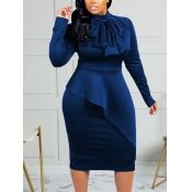LW Plus Size Bow-tie Decor Bodycon Dress