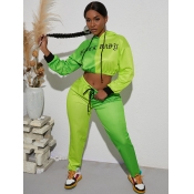 LW Drawstring Patchwork Letter Tracksuit Set