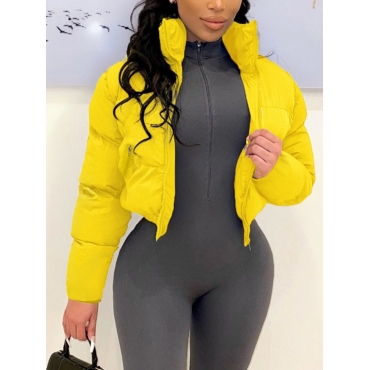 

LW Pocket Design Puffer Jacket, Yellow