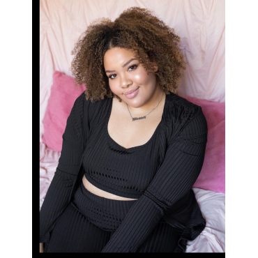 

LW Plus Size Rib-Knit Elastic Three Piece Pants Set, Black