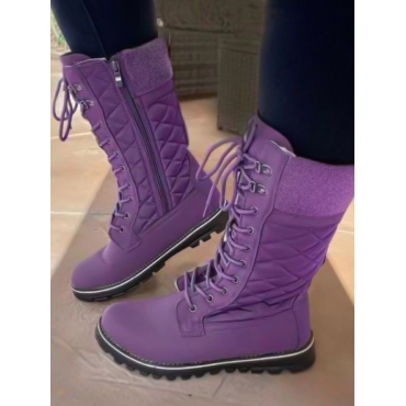 

LW Zipper Design Booties, Purple