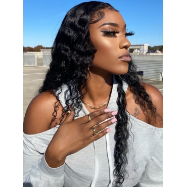 

LW EDGE Cold Shoulder Backless Hoodie, Grey