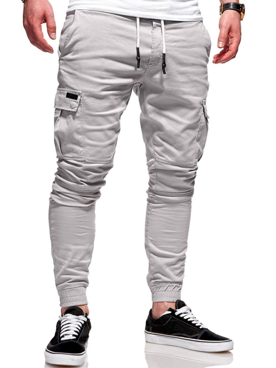 

LW Men Side Pocket Drawstring Pants, Moon light