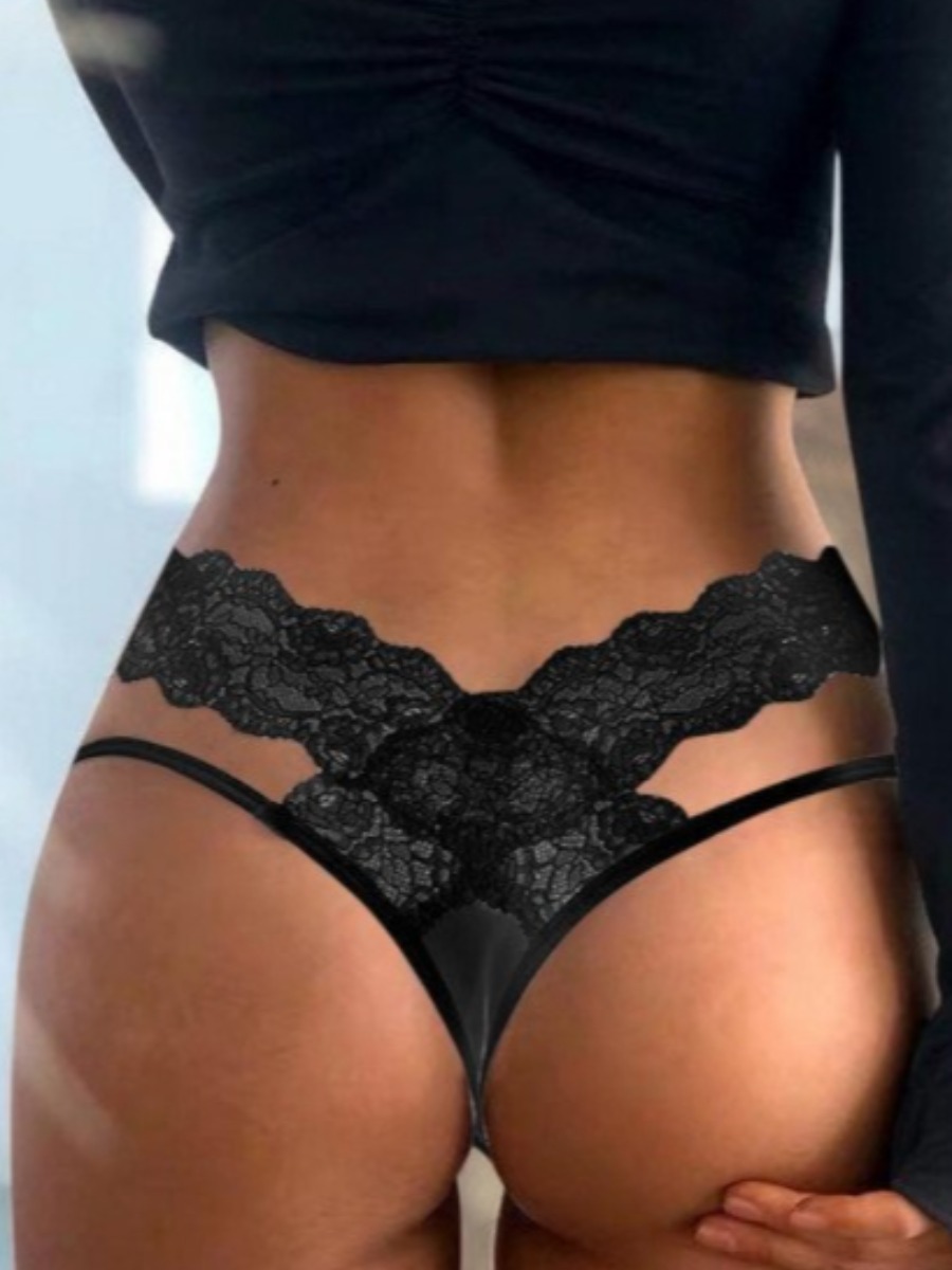 LW SXY Lace Scalloped Thongs