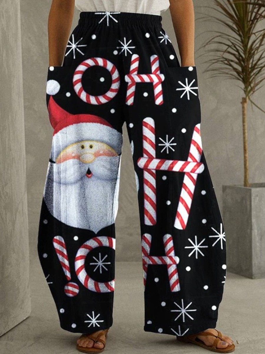 

LW Santa Claus Snowflakes Pants, Multi