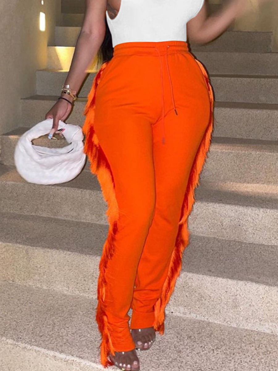 LW Tassel Design Drawstring Pants