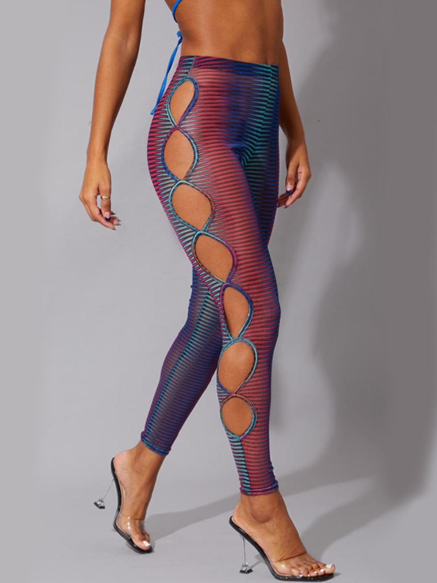 

LW Gradient Cut Out Leggings, Red