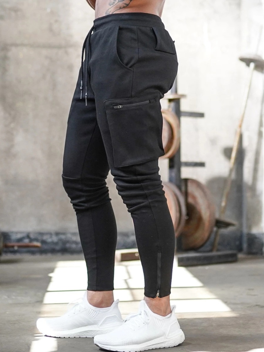

LW Men Side Pocket Drawstring Pants, Black