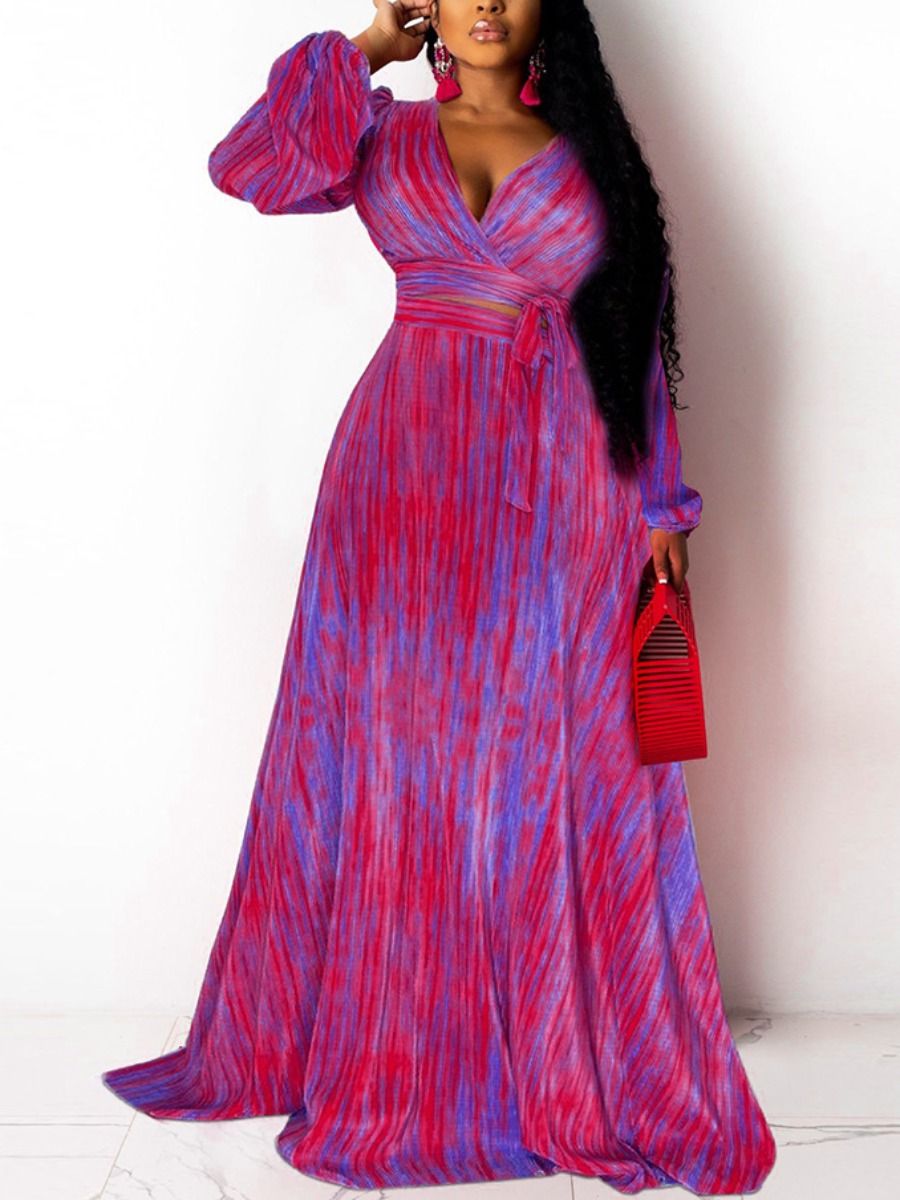

LW Bandage Design A Line Skirt Set, Purple