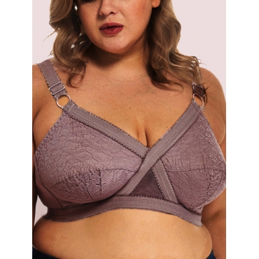 

LW SXY Plus Size Adjustable Strap Bra, Light grey