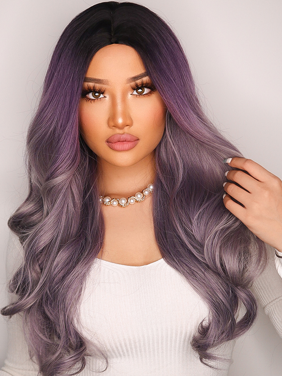 

LW Long Wavy Wig, Light purple