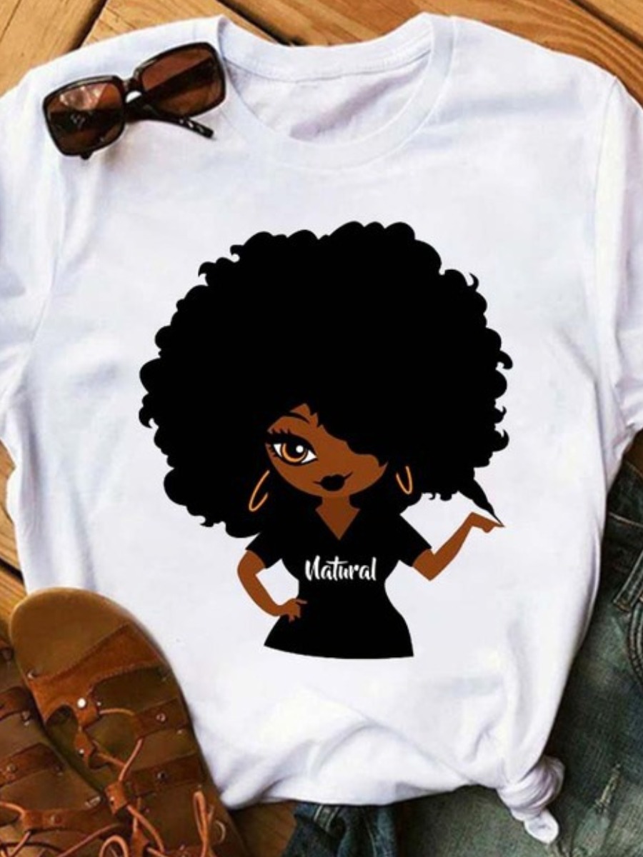 

LW Figure Letter Print T-shirt, White