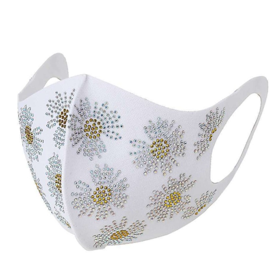 

LW Crystal Decor Face Mask, White