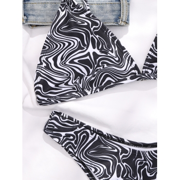 LW Zebra Striped Bikini Set