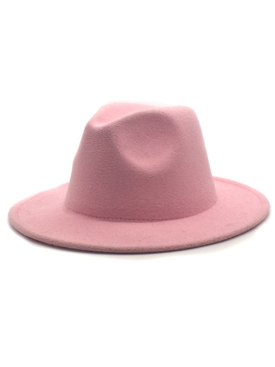 LovelyWholesale Retro Jazz Hat All Seasons Casual Solid Color Spring Summer 2024