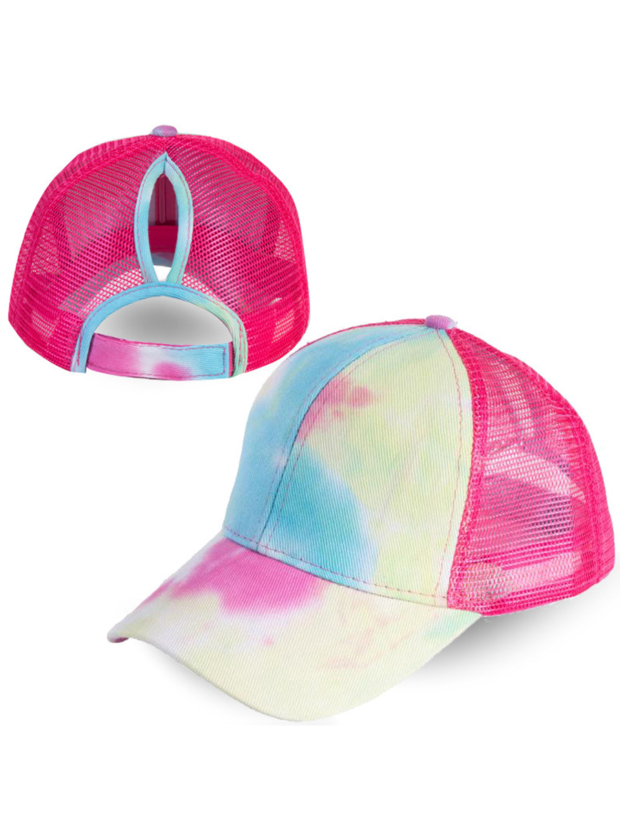 

LW Tie-dye Mesh Hat, Rose red