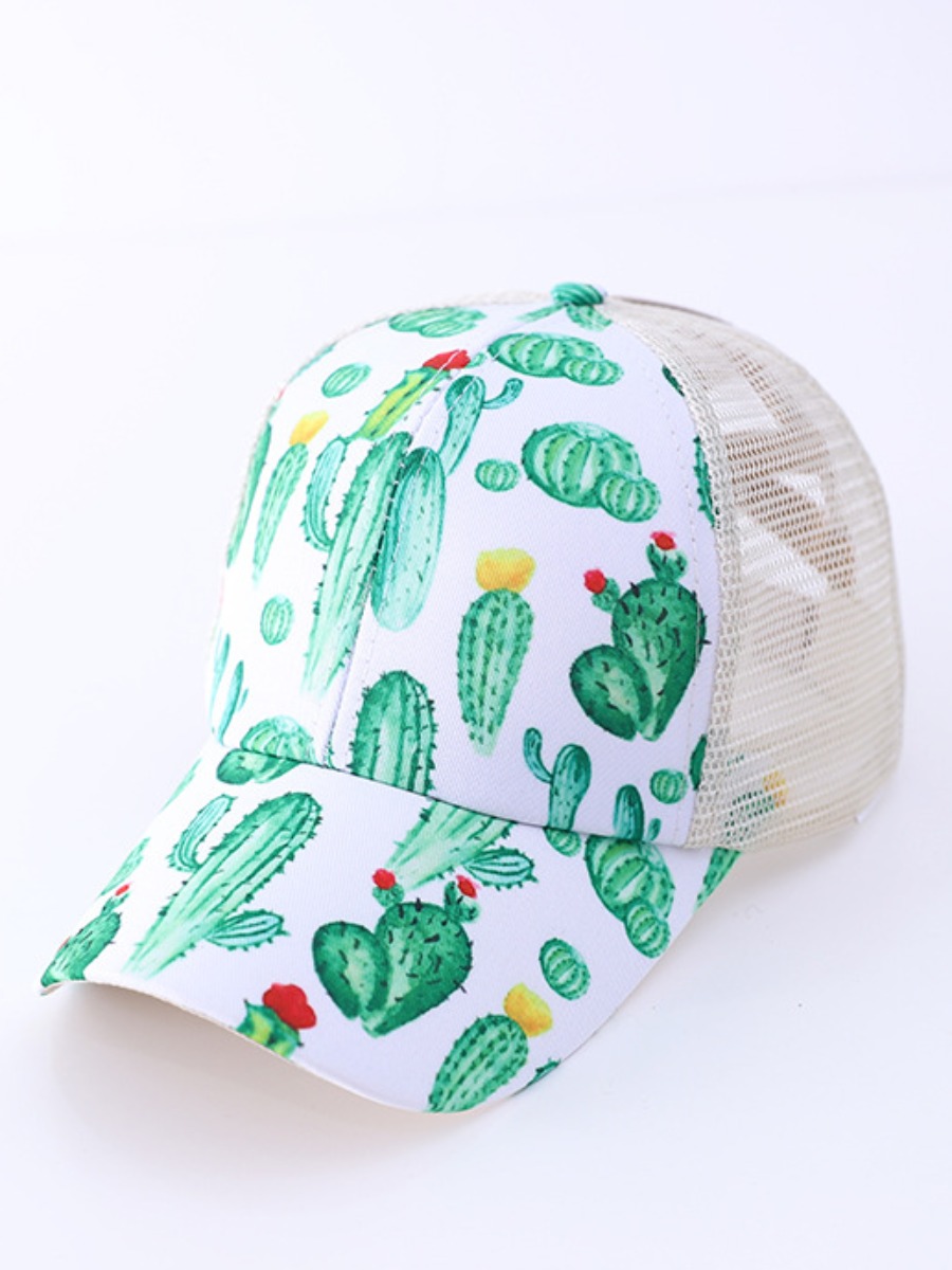 

LW Cactus Print Hat, Green