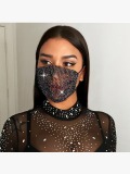 LW Rhinestone Gradient Face Mask (Handmade)