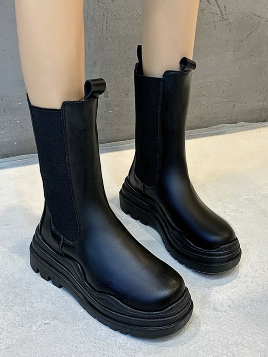 

LW Chunky Sole Booties, Black