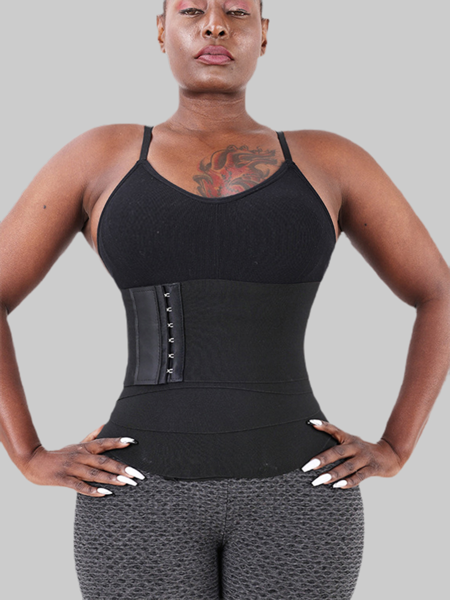 

LW Plus Size Wrap Belt Corset Shapewear, Black