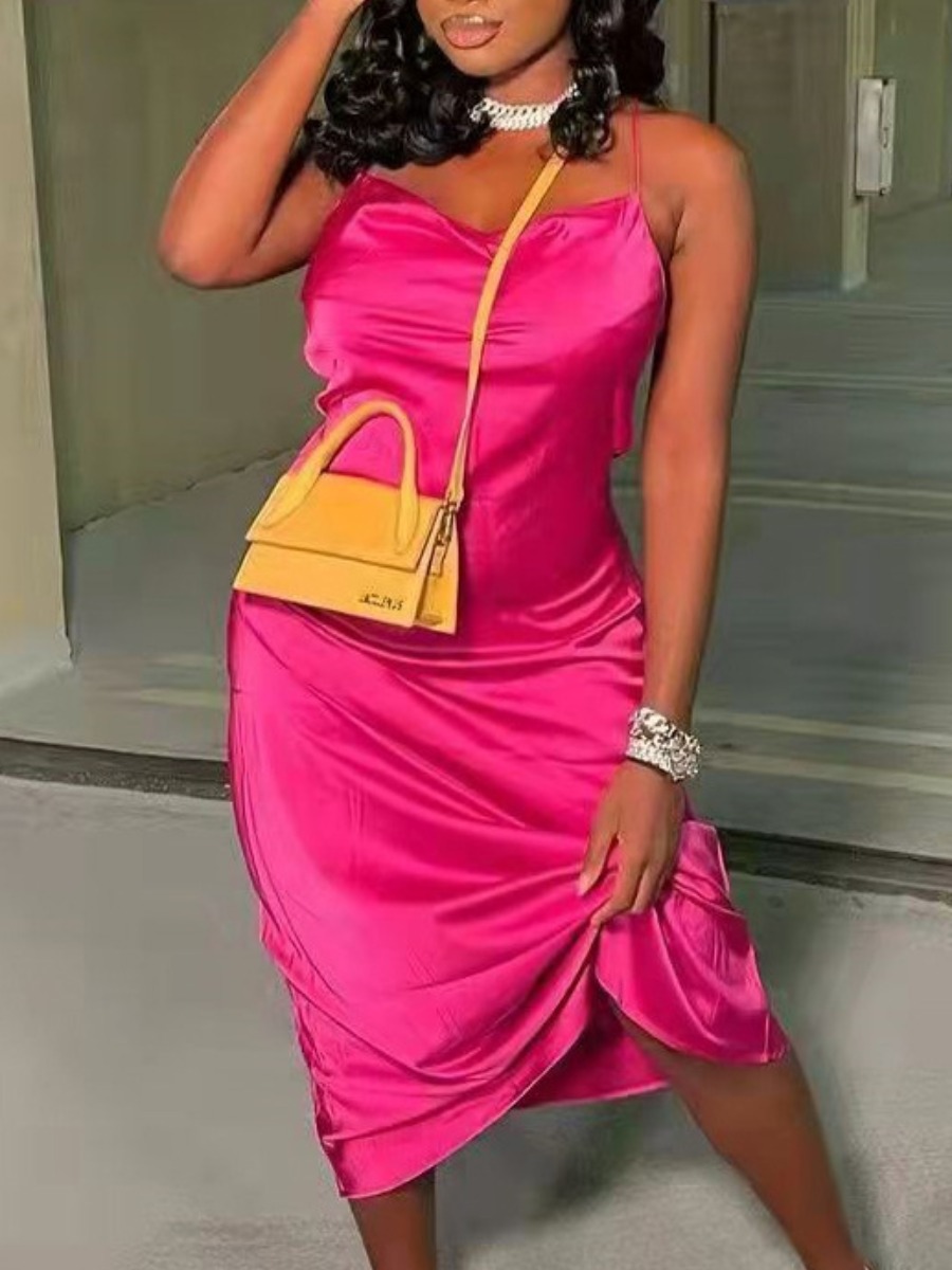 

LW Regular Fit Cami Dress, Pink