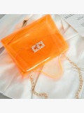 LW Chain Strap Clear Crossbody Bag