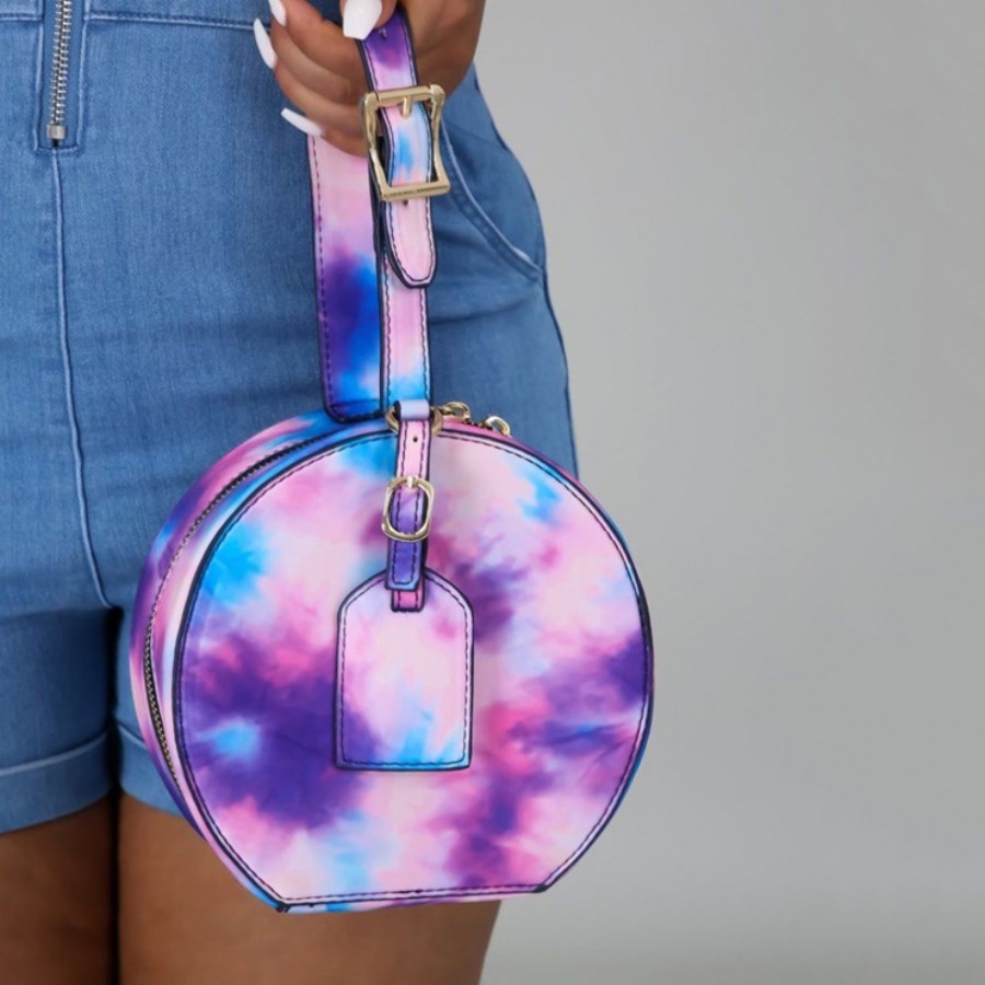 

LW Cylindrical Tie-dye Tote Bag, Blue