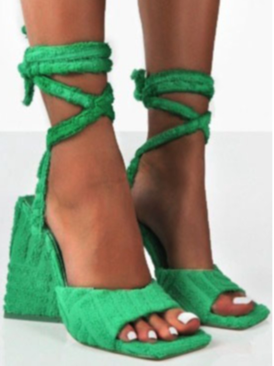 

LW Wrap Up Heels, Green