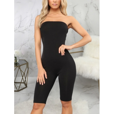 

LW Off The Shoulder Skinny Romper, Black