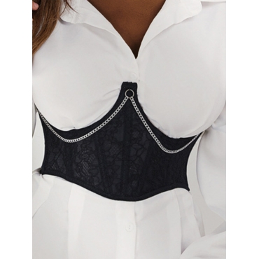 

LW Chain Decor Corset Shapewear, Black