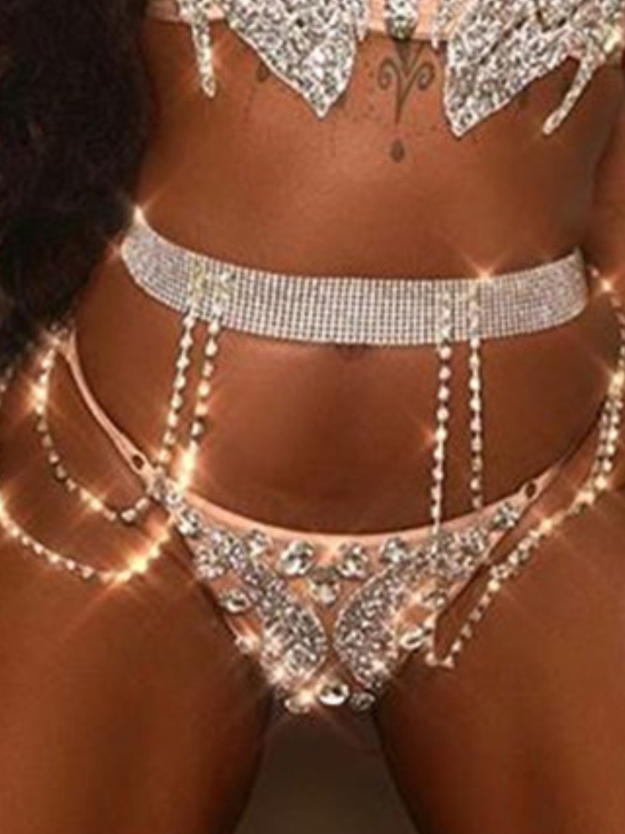 

LW Handmade Diamond Body Chain, Silver