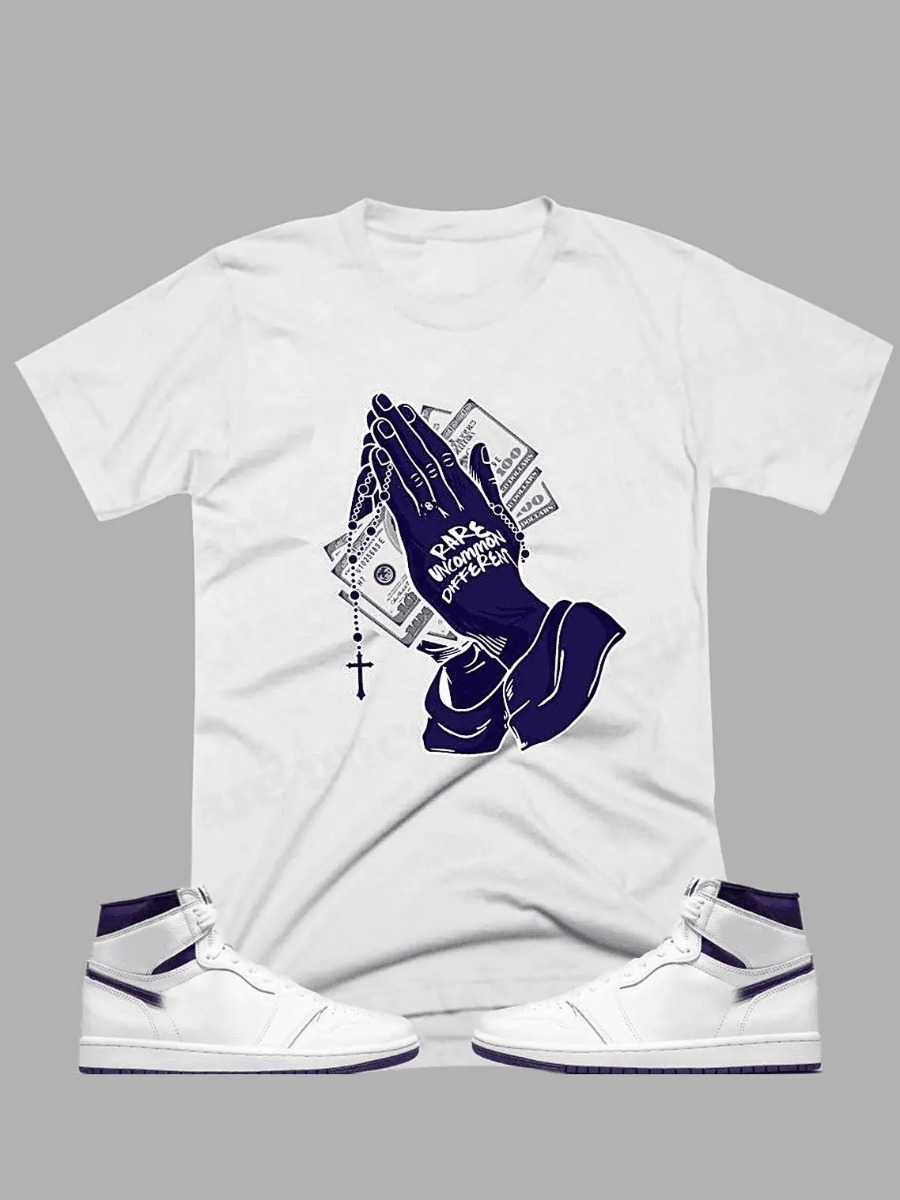 LW Men Money Letter Print T-shirt